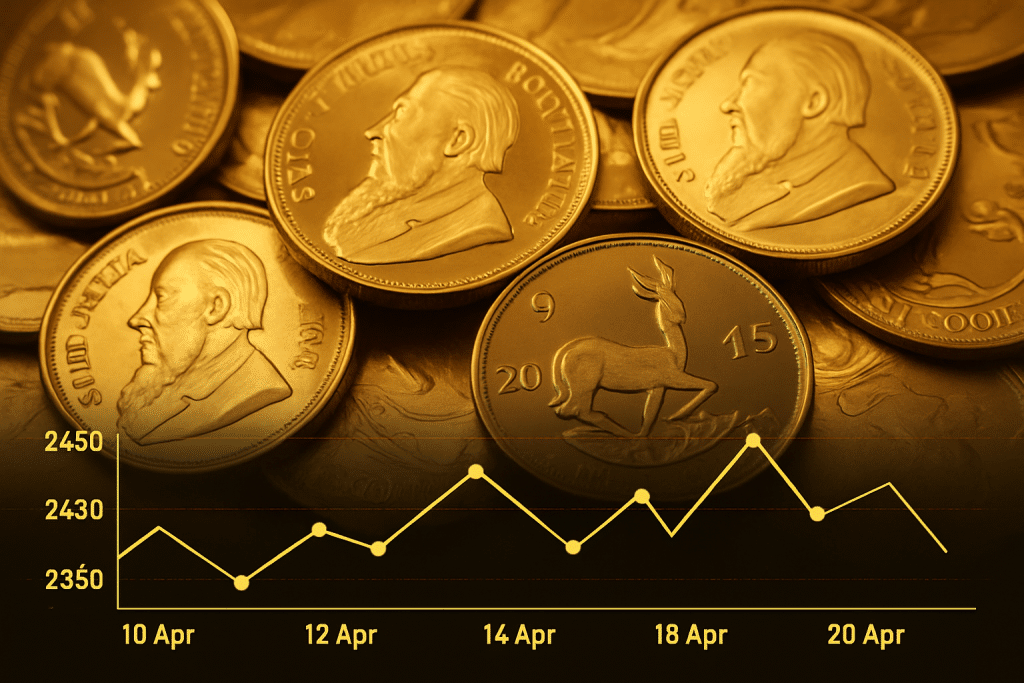 Krugerrand value is closely tied to the spot price of gold or silver.