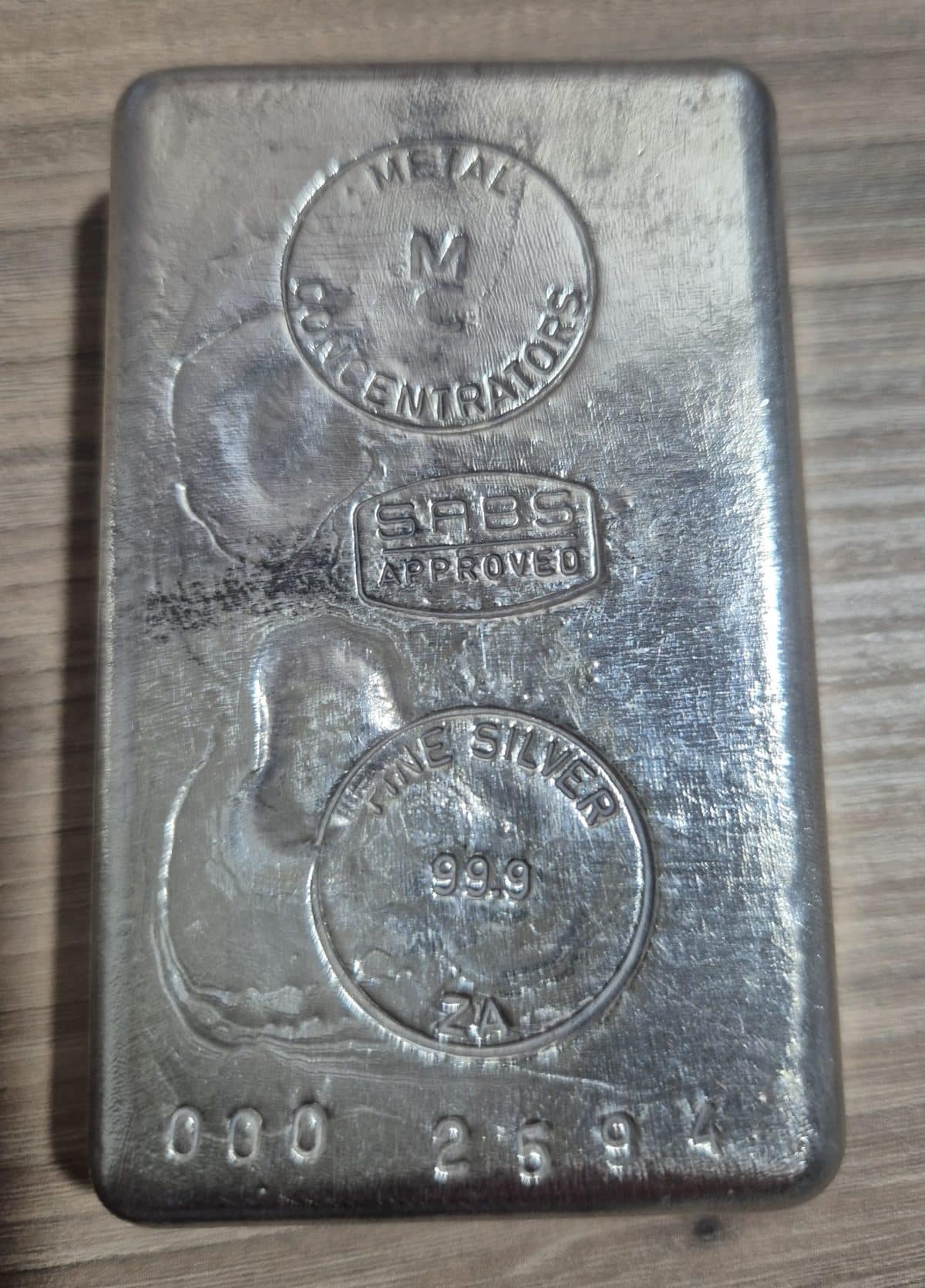 1 Kg Cast Silver Bars .999 - Certified