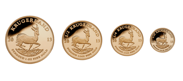 Gold Krugerrand Sizes Guide: 1oz, 1/2oz, 1/4oz and 1/10oz